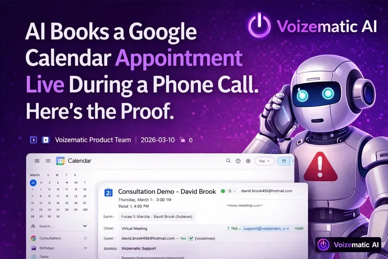 AI Books a Google Calendar Appointment Live During a Phone Call. Here's the Proof.